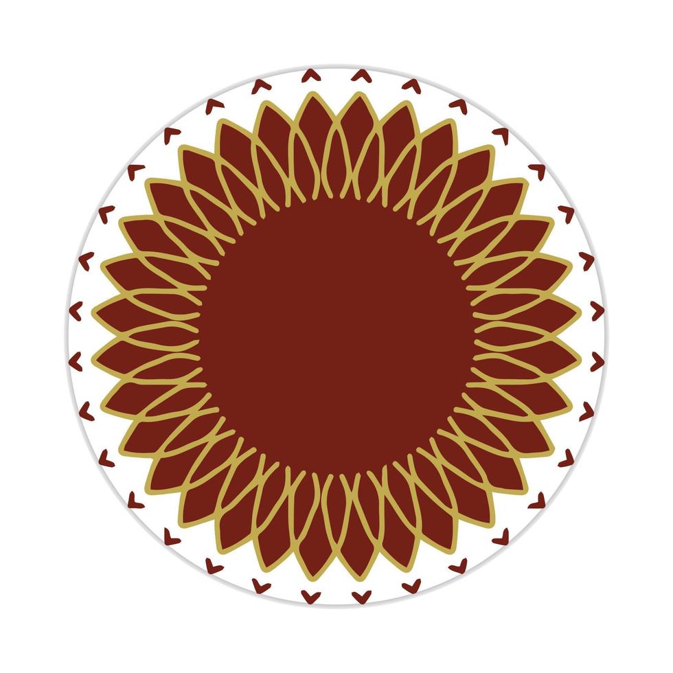 mandala design with abstract shape vector