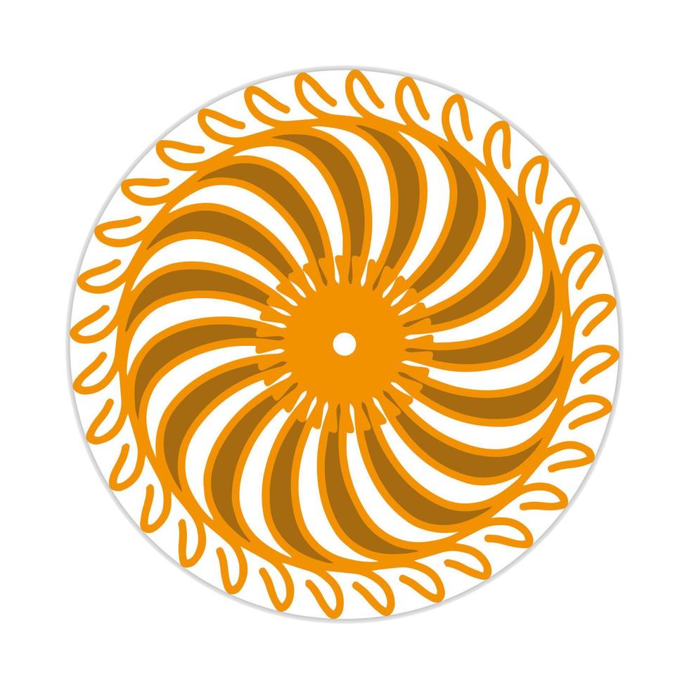 diseño de mandala con forma abstracta vector