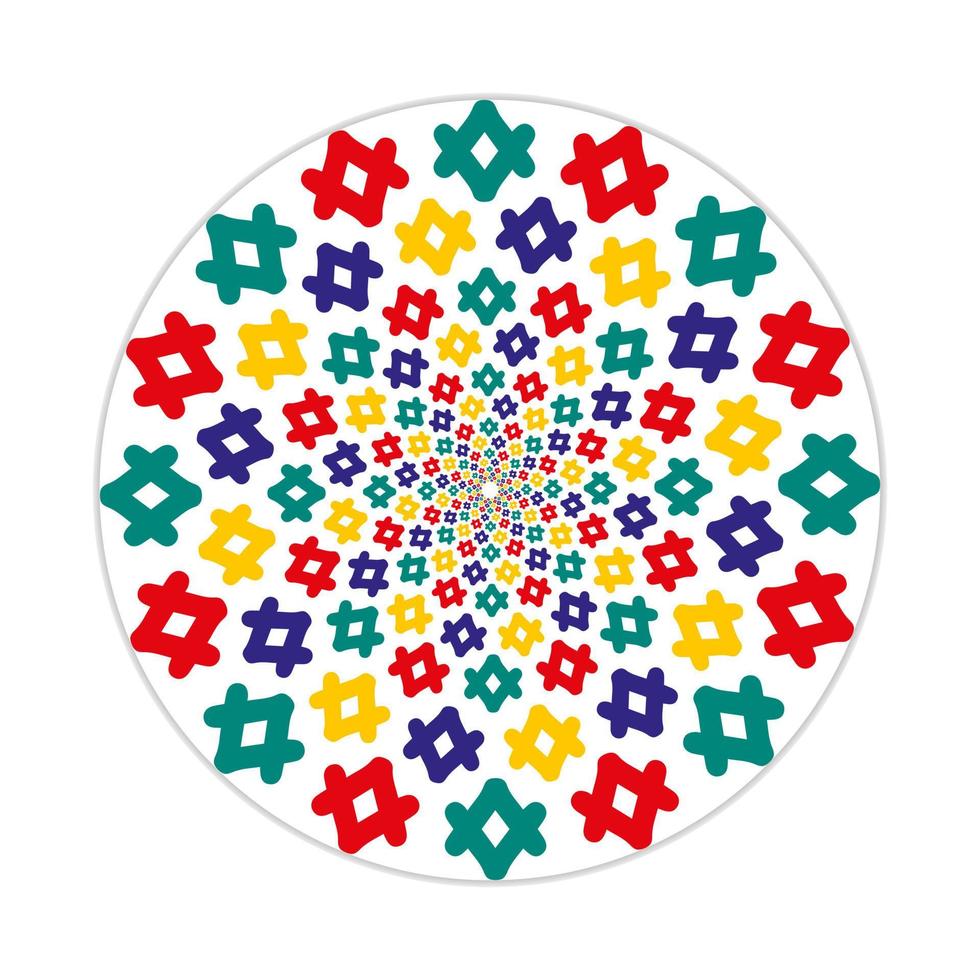 mandala design with abstract shape vector