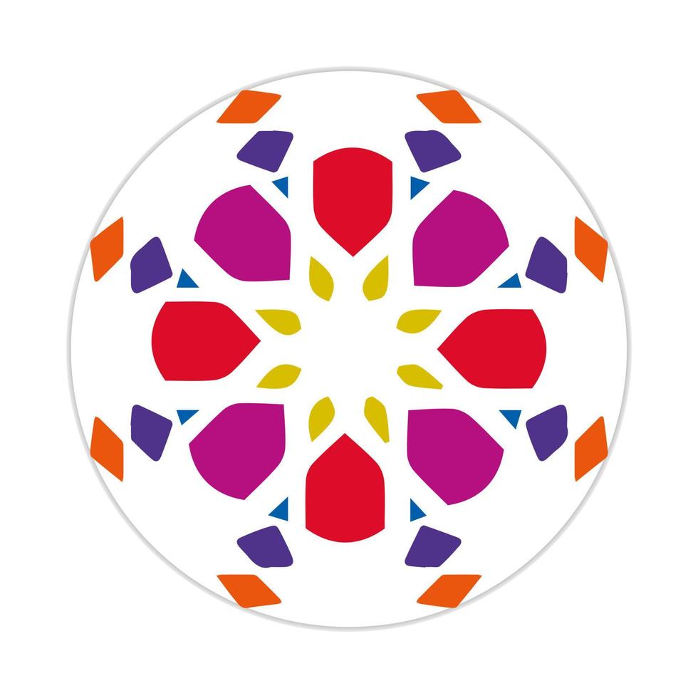 mandala design with abstract shape vector