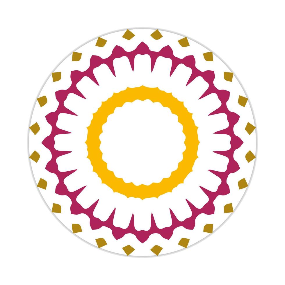 diseño de mandala con forma abstracta vector