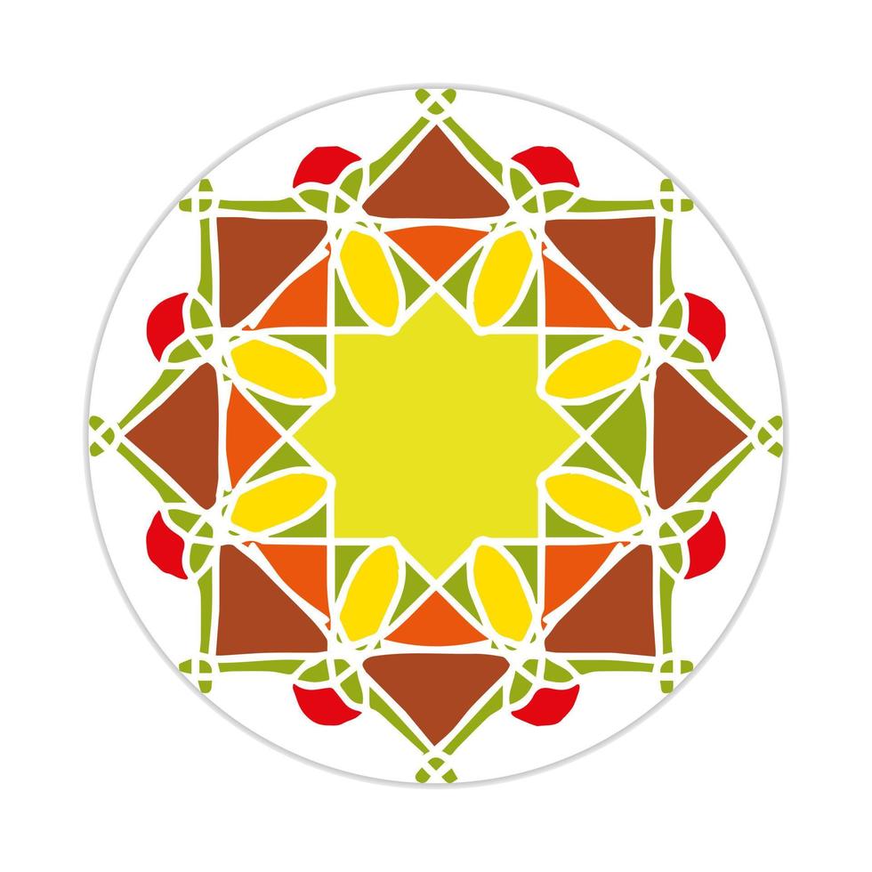 mandala design with abstract shape vector