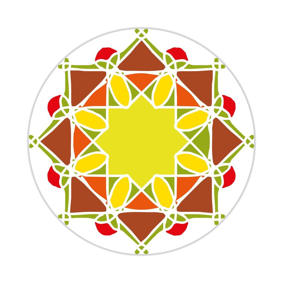 mandala design with abstract shape vector