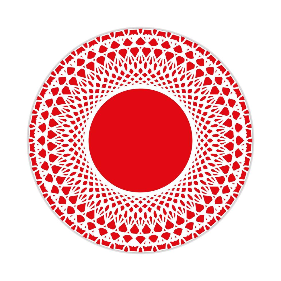 mandala design with abstract shape vector
