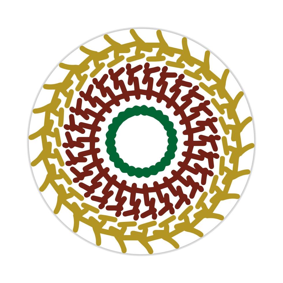 mandala design with abstract shape vector