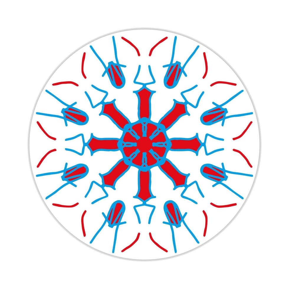mandala design with abstract shape vector