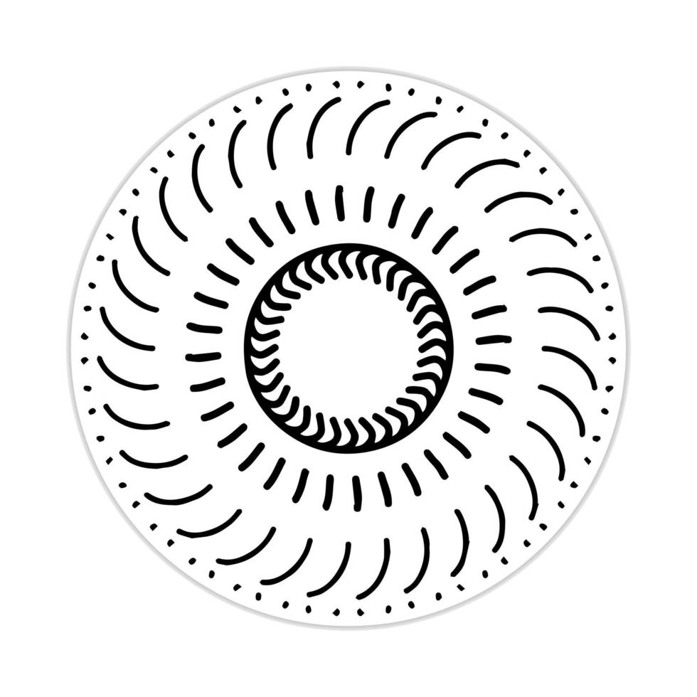 mandala design with abstract shape. black and white vector. ornament and decoration motif concept. template for wallpaper, patterns, carpet, textile and seamless vector
