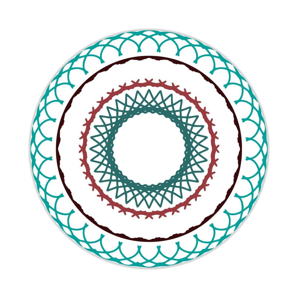mandala design with abstract shape vector