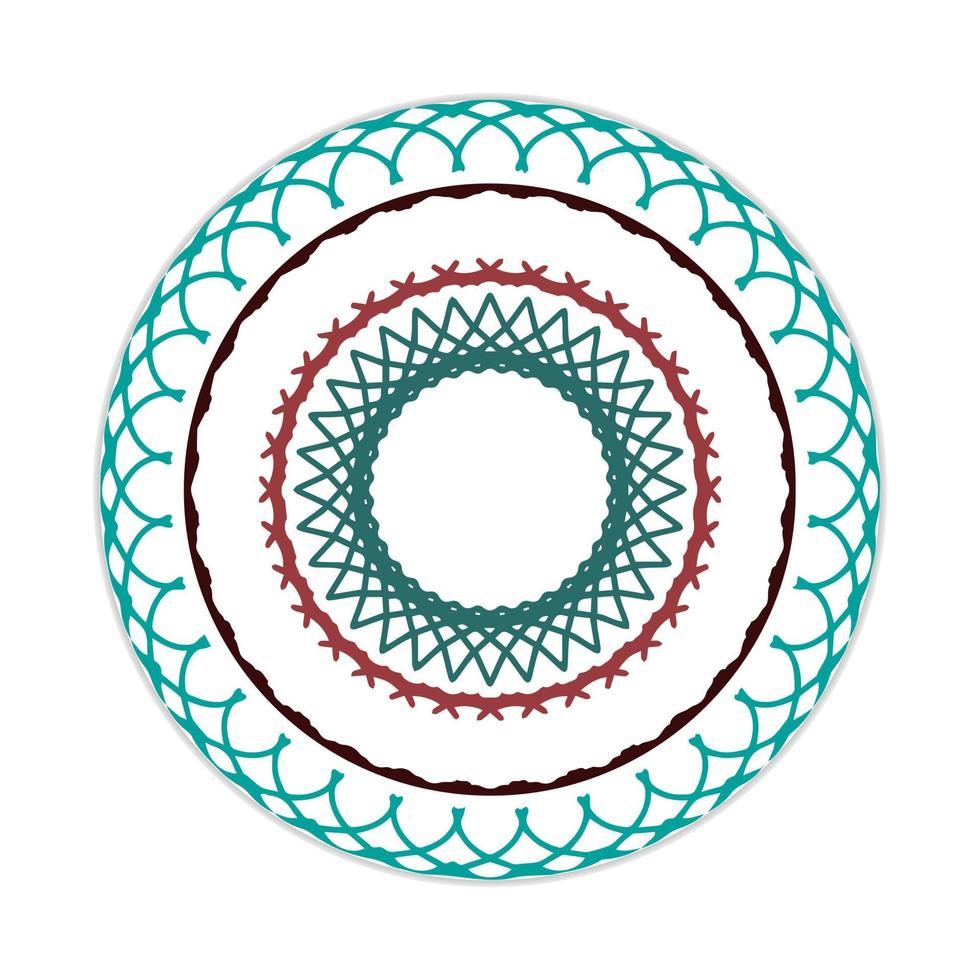 diseño de mandala con forma abstracta vector