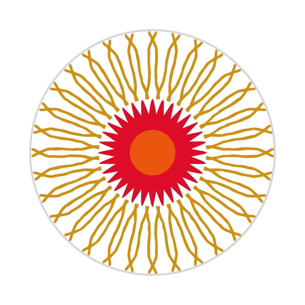 mandala design with abstract shape vector