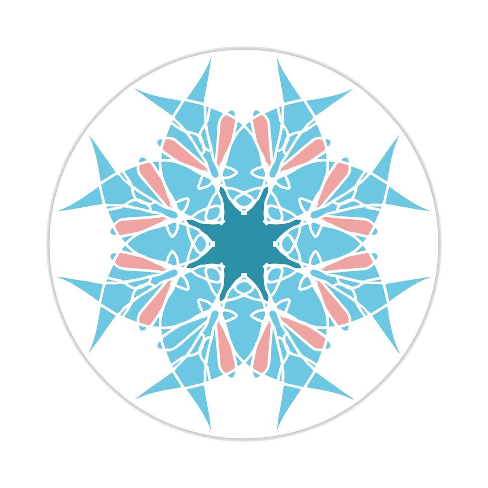 mandala design with abstract shape vector