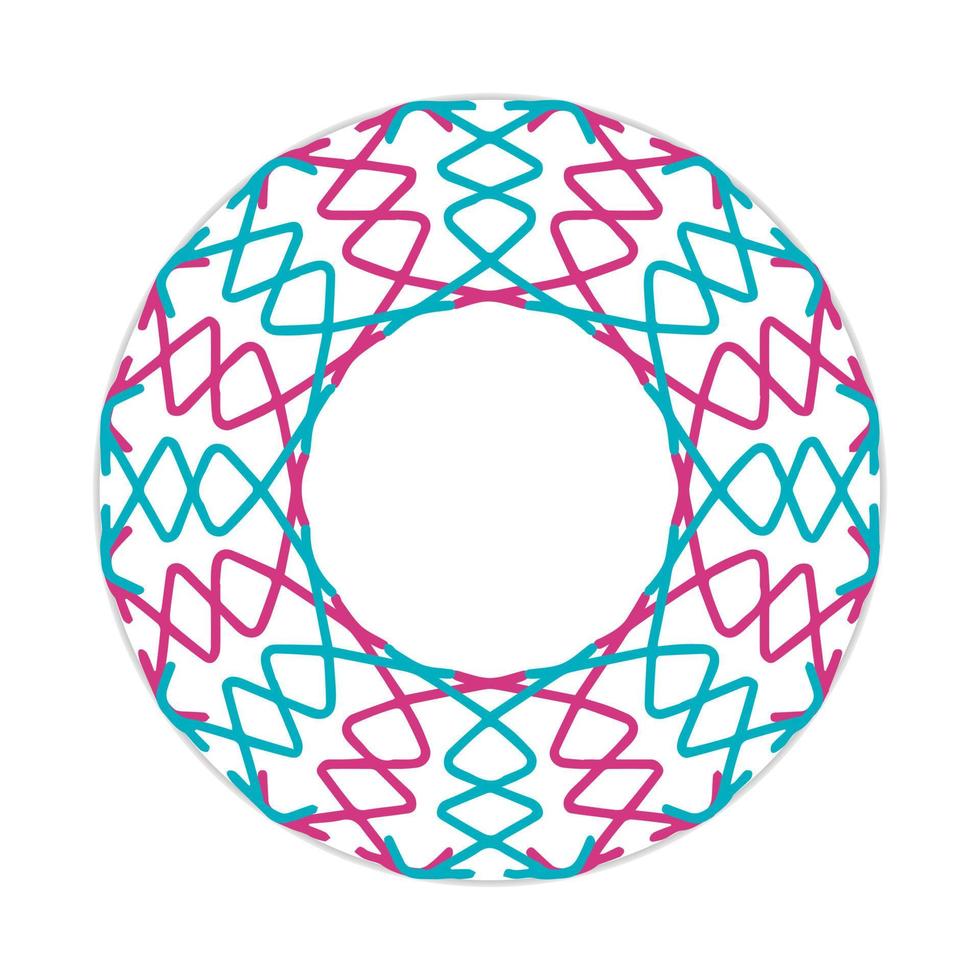 mandala design with abstract shape vector