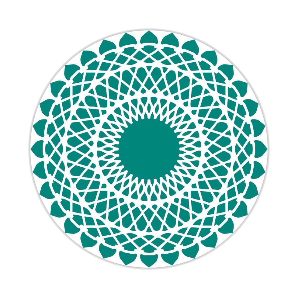 diseño de mandala con forma abstracta vector