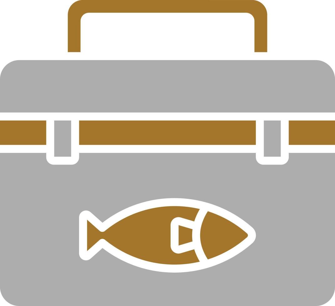 Fish Cooler Icon Style vector