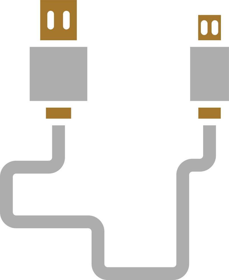 estilo de icono de cable usb vector