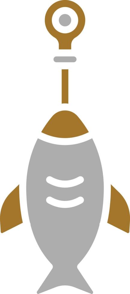 Hooked Fish Icon Style vector