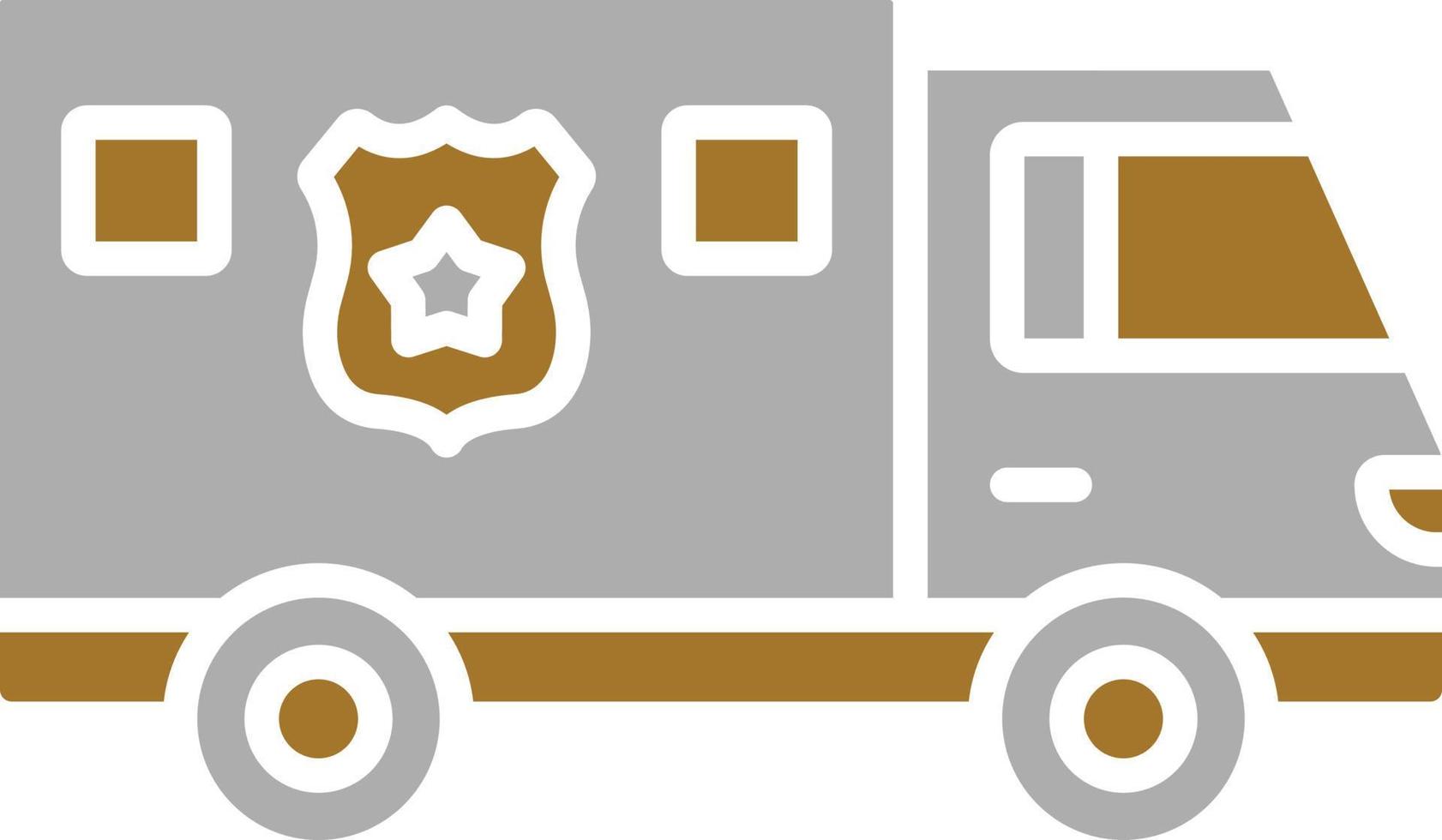 Police Van Icon Style vector