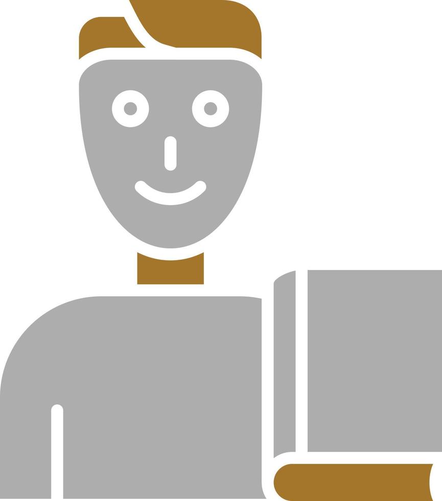 Library Man Icon Style vector