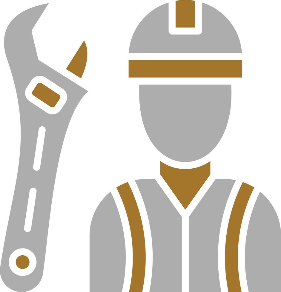 Construction Worker Icon Style vector