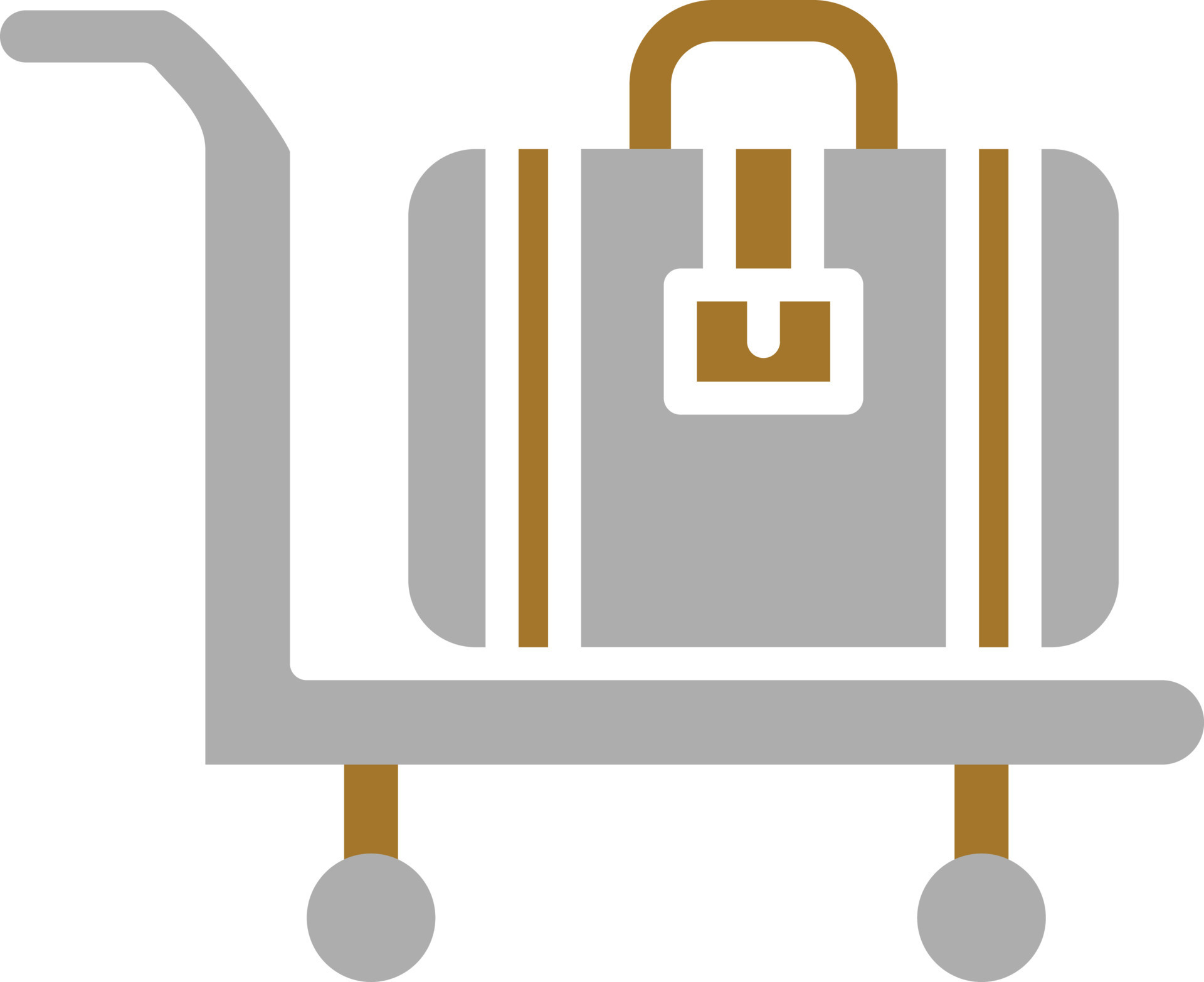Luggage Cart Icon Style 10667798 Vector Art at Vecteezy