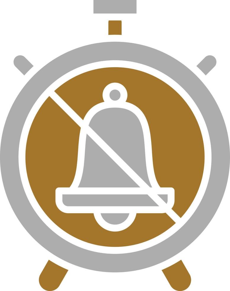 Mute Alarm Clock Icon Style vector