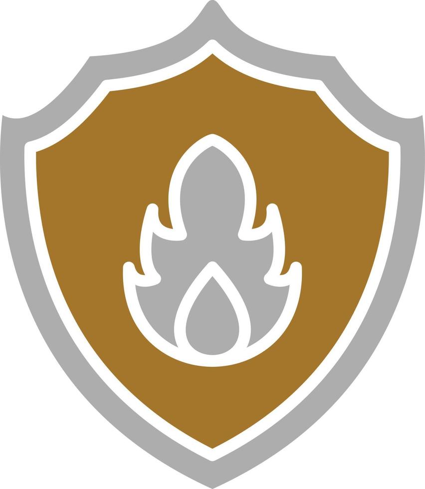 Fire Shield Icon Style vector
