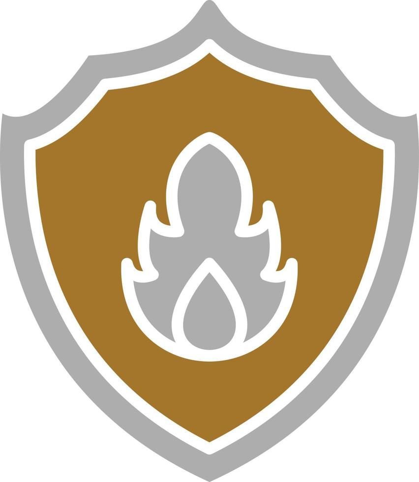 Fire Shield Icon Style vector