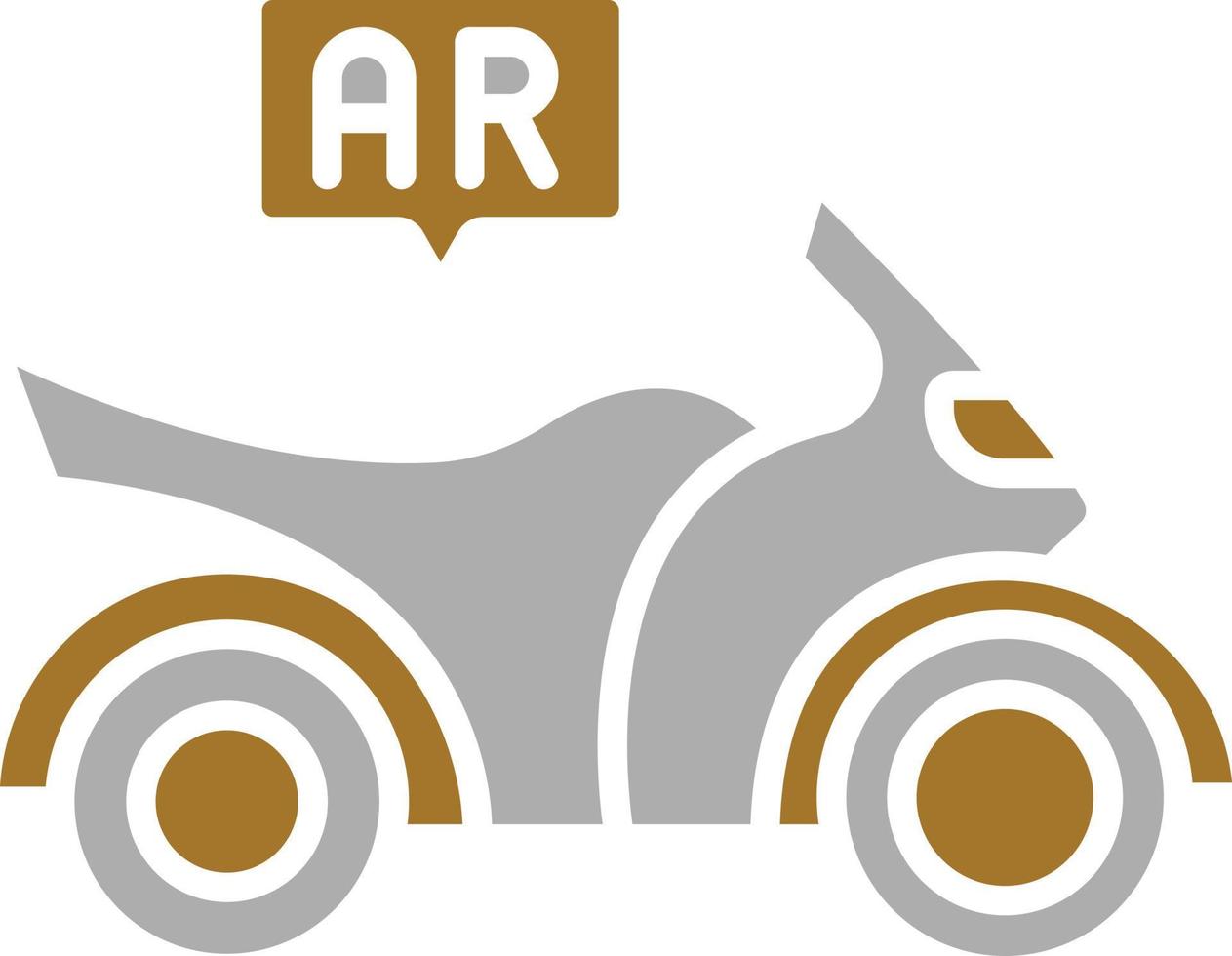 Ar Motorbike Riding Icon Style vector