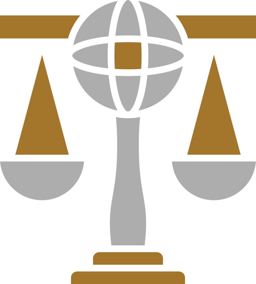 estilo de icono de derecho internacional vector
