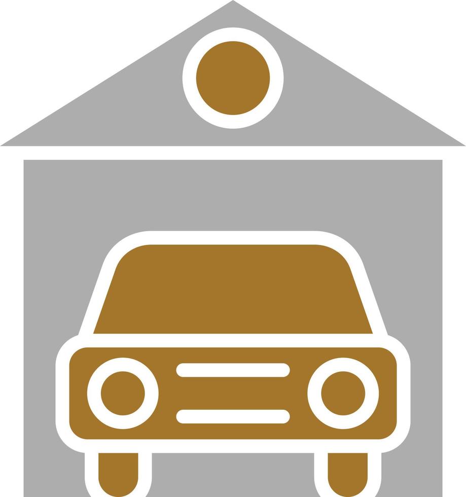 estilo de icono de garaje de coche vector