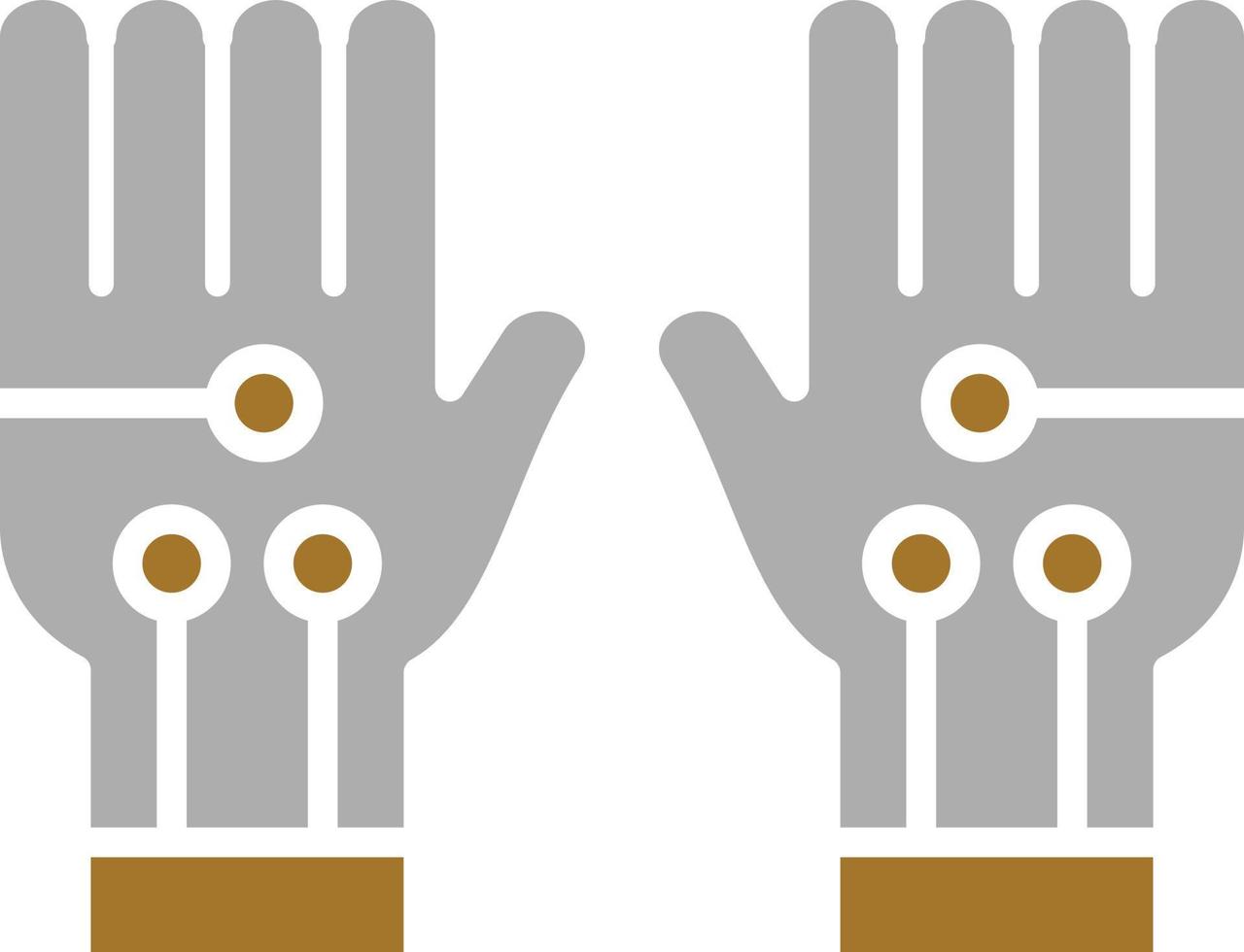 Wired Gloves Icon Style vector