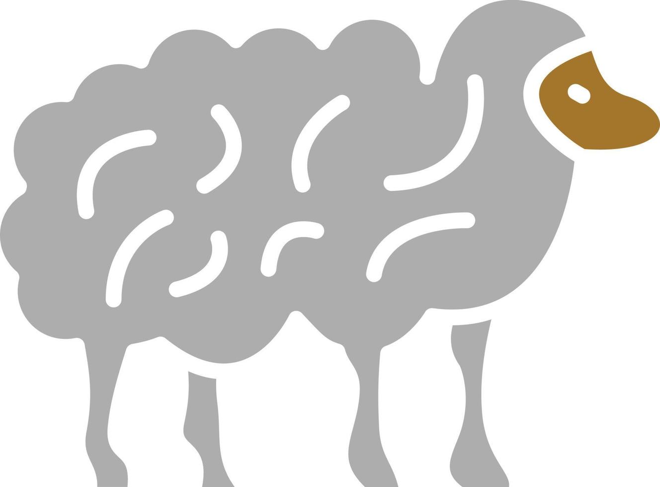 estilo de icono de oveja vector
