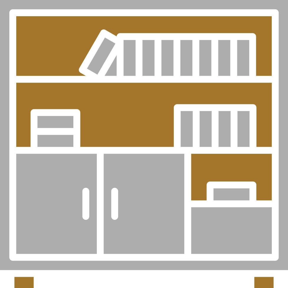 Library Shelves Icon Style vector