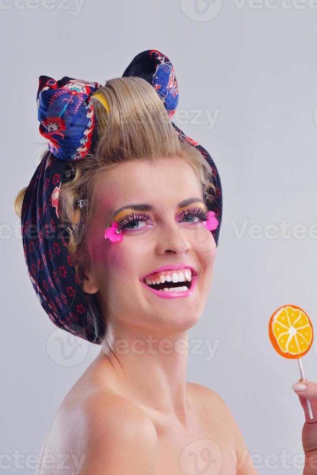 Beautiful Woman with  Luxury Makeup photo