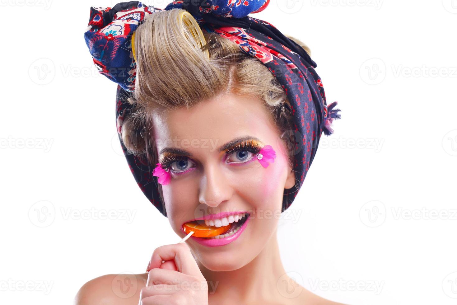 Beautiful Woman with  Luxury Makeup photo