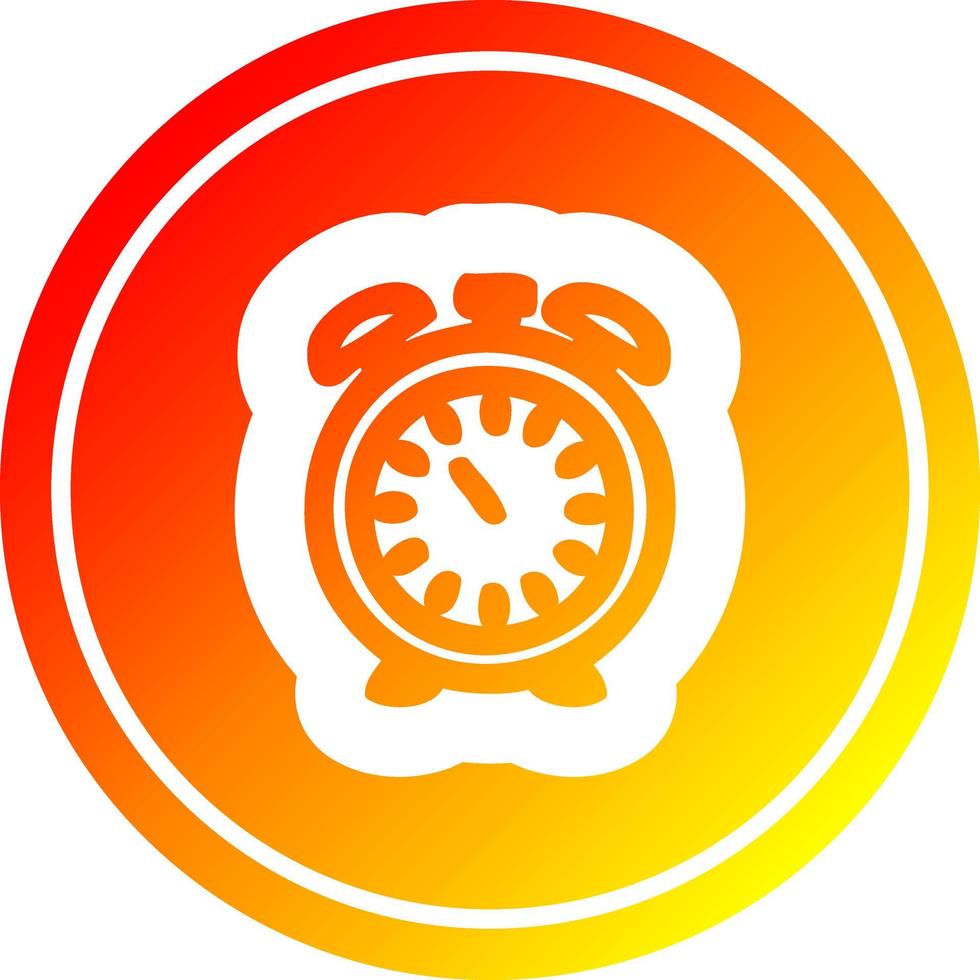 alarm clock circular in hot gradient spectrum 10668545 Vector Art at Vecteezy