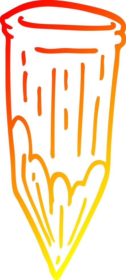 warm gradient line drawing cartoon vampire stake vector