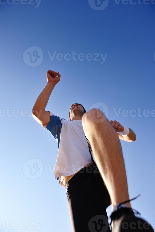 Young couple jogging photo