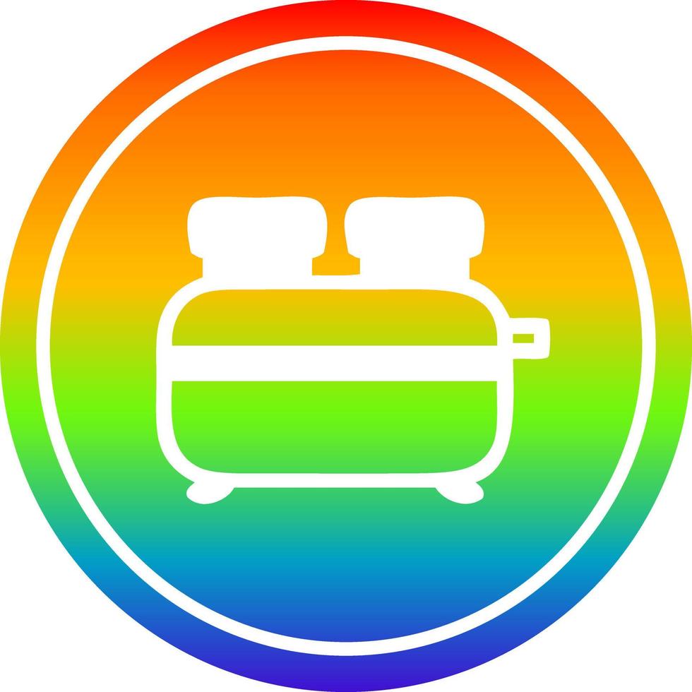 burnt toast circular in rainbow spectrum vector