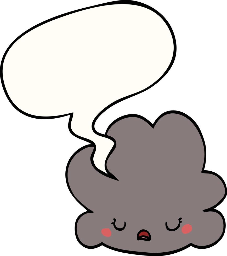 cartoon cloud and speech bubble vector