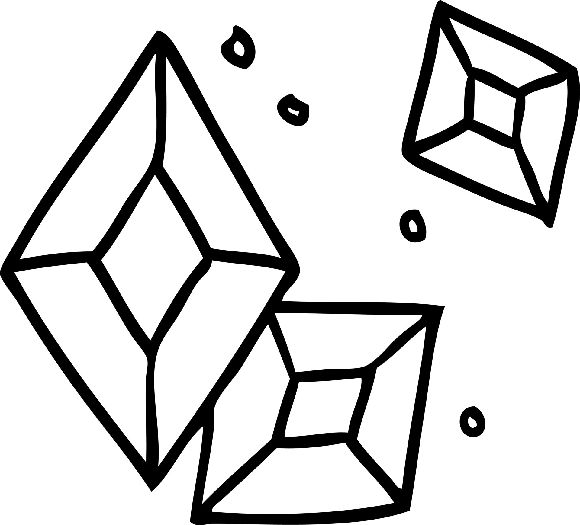 line drawing doodle of some ruby gems 10669768 Vector Art at Vecteezy
