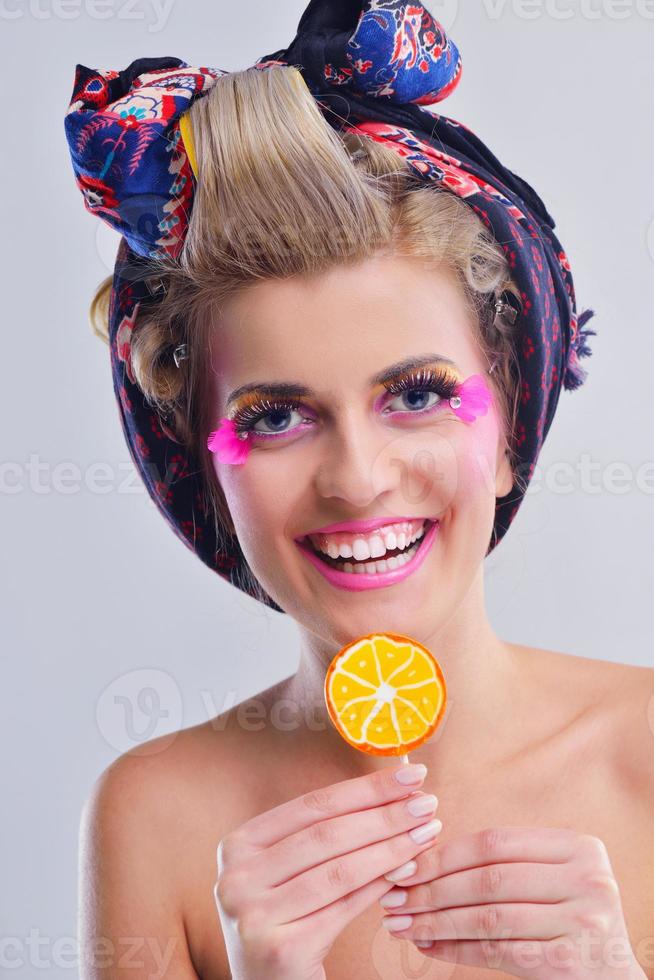 Beautiful Woman with  Luxury Makeup photo