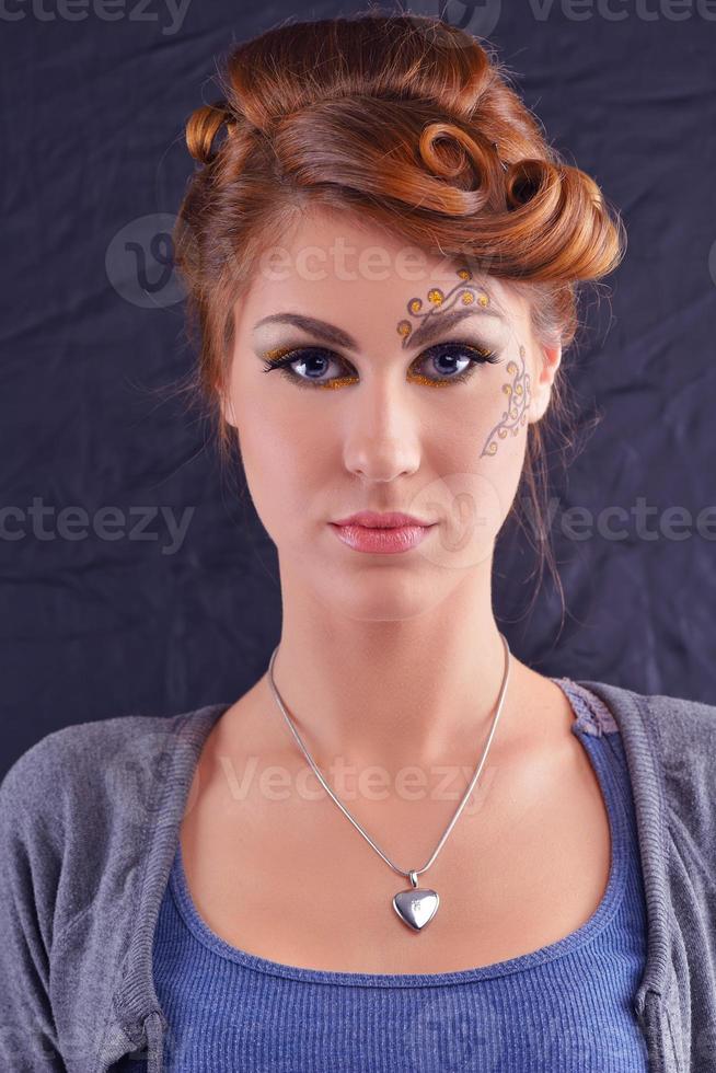 Beautiful Woman with  Luxury Makeup photo