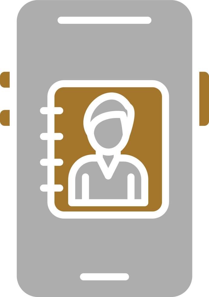 Mobile Contacts Icon Style vector