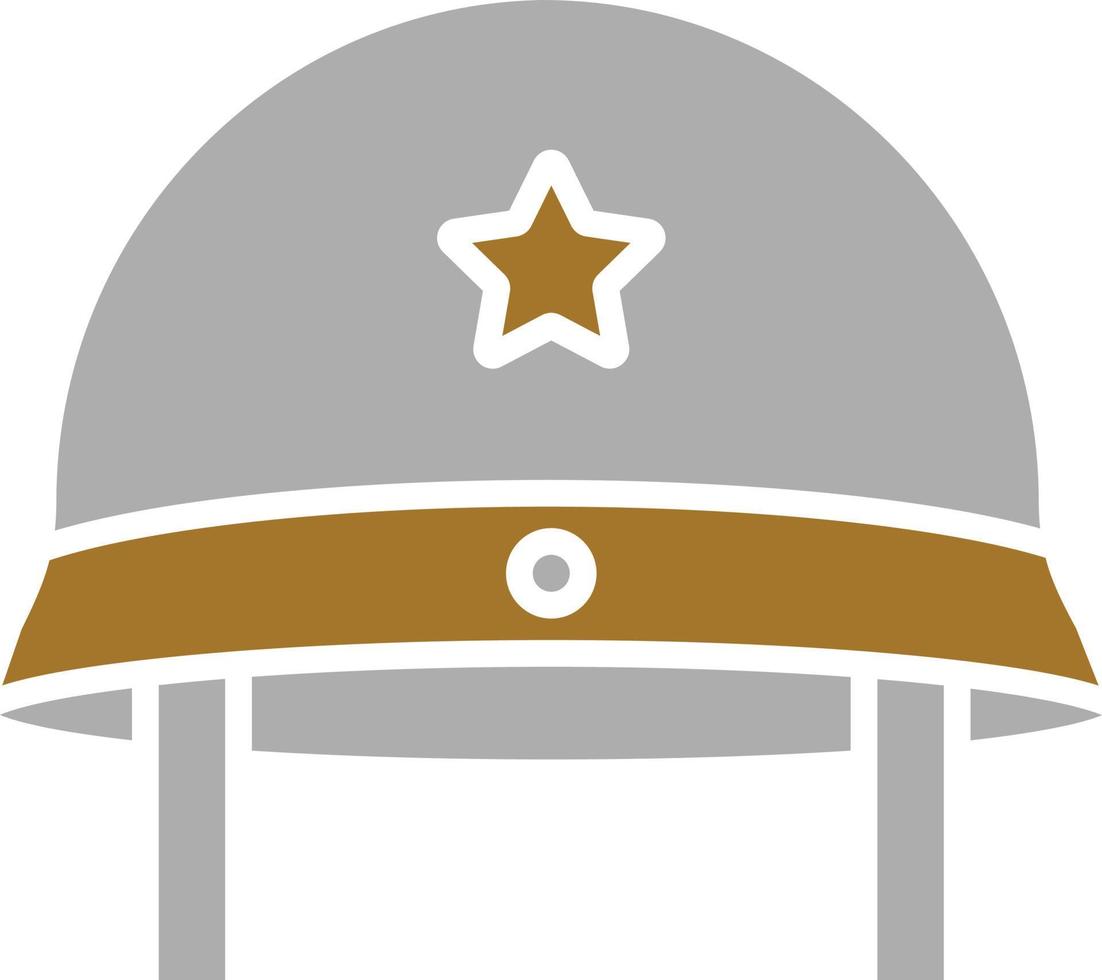estilo de icono de sombrero militar vector