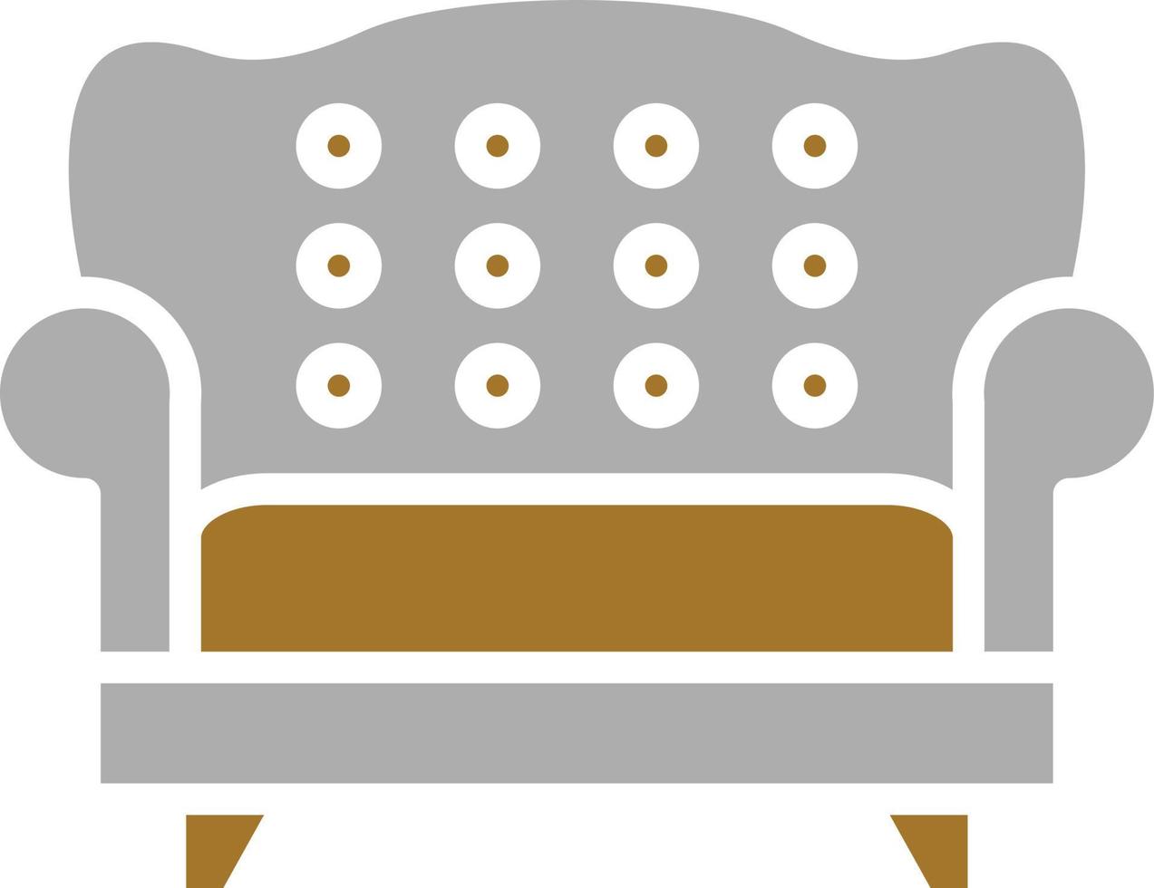 estilo de icono de sofá vector