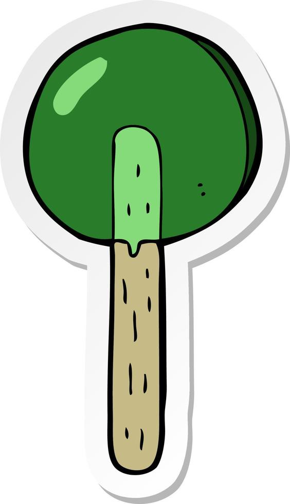 sticker of a cartoon lollipop vector