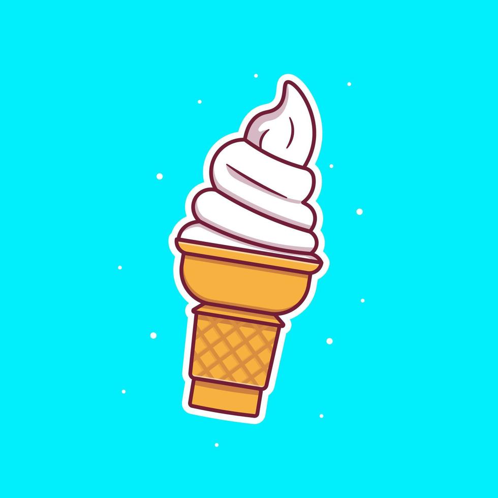 icono de vector de dibujos animados de helado objeto aislado