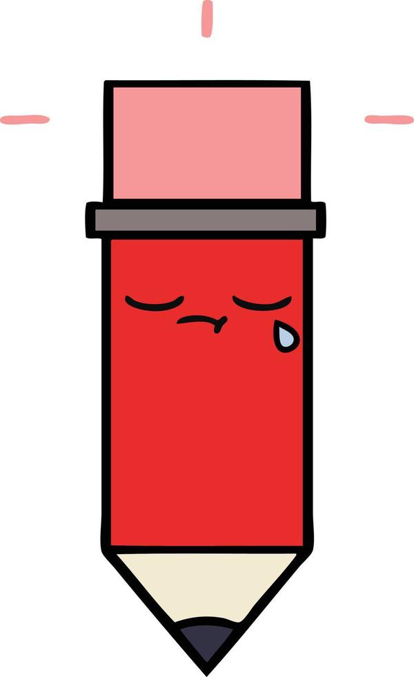 cute cartoon pencil vector