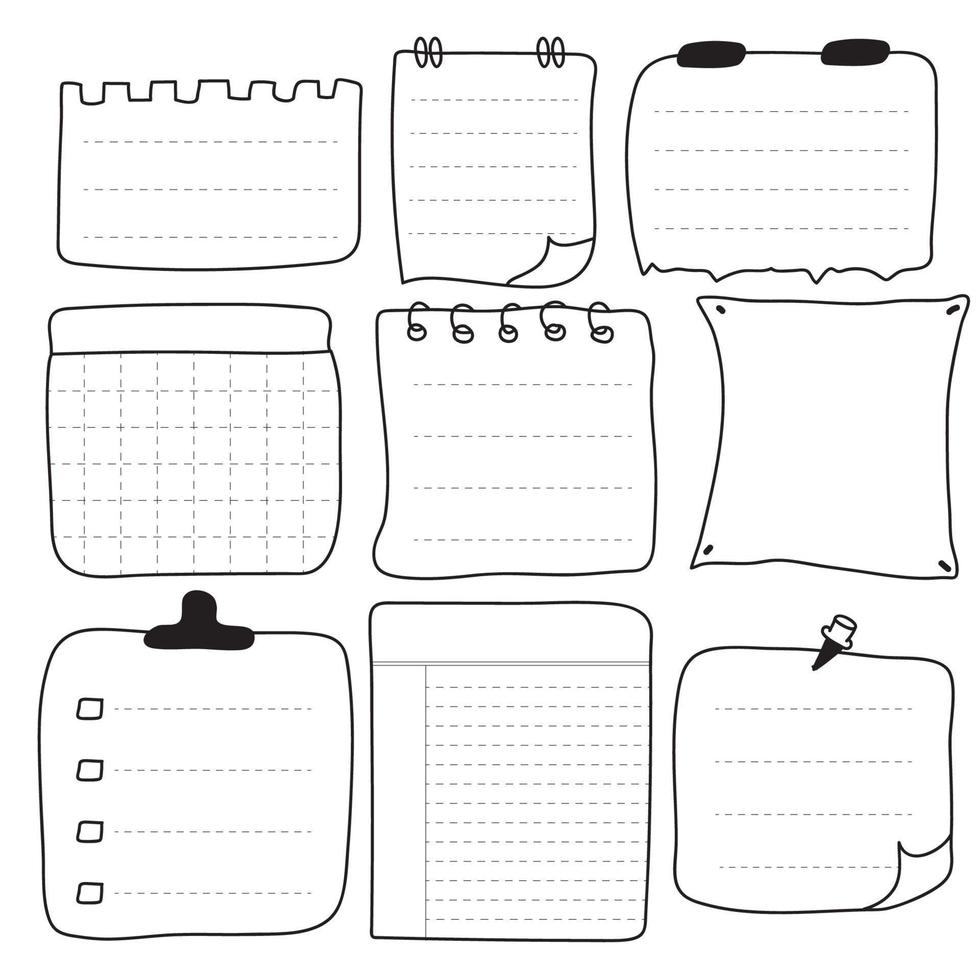 illustration vector Blank reminder paper notes, sticky note pad with tape, memo pad, memo, planner, reminder, message.